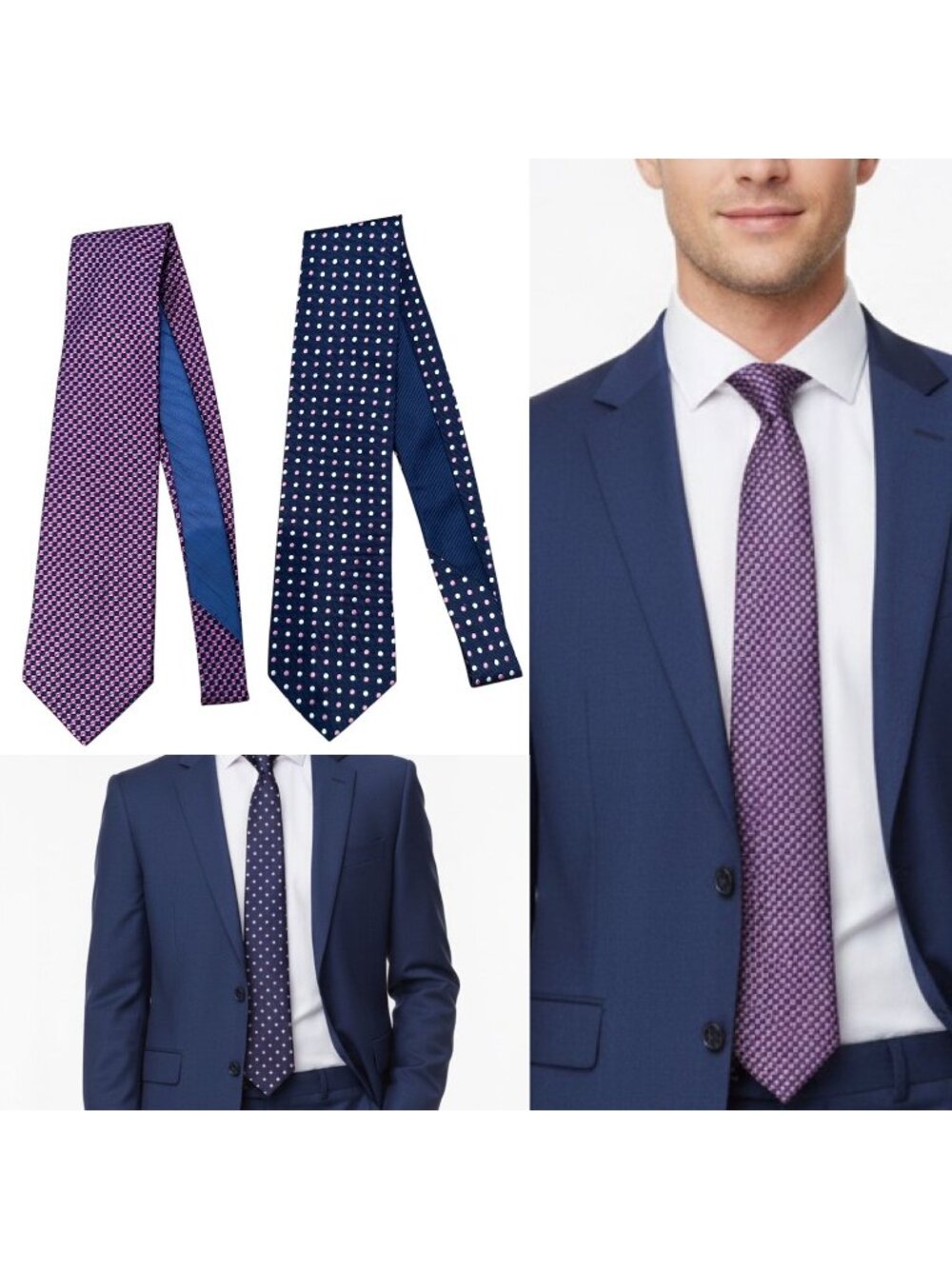 Bundle: 2 Men's Tommy Hilfiger Silk Ties - Classic & Patterned